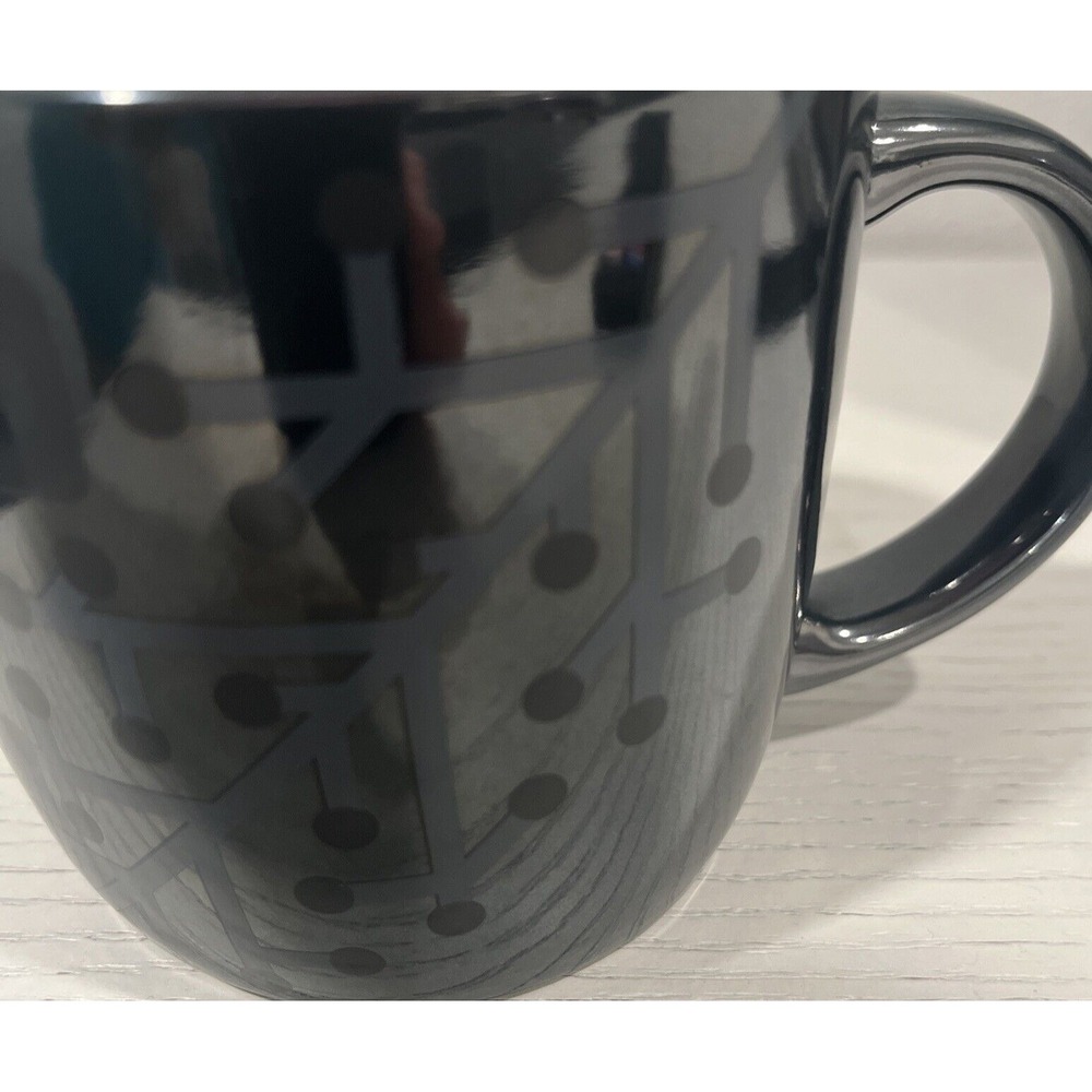 Dunkin Donuts Ceramic Winter Coffee‎ Mug Dk Gray Pearlescent Snowflake 2014 NEW! - Picture 7 of 7